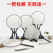 Blank fan silk cooked silk cloth fine hand painting Chinese painting watercolor painting DIY classical round fan embroidery