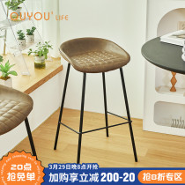 Nordic retro bench Bench Guitar Stools single player High footstool Fashion creative Café collection Ginza Chair