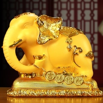 Elephant piggy bank decoration Creative office home living room TV wine cabinet decoration Opening housewarming gift