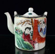 Ti liang pot pastel lady teapot wine pot kettle antique antique ceramics old goods Bo ancient shelf decorative ornaments