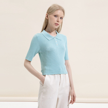 NOME Normie Womens Dress T-shirt Short Sleeve Turtleneckater Polo Polo Collar Minimun Wind Blouse GCQ3487