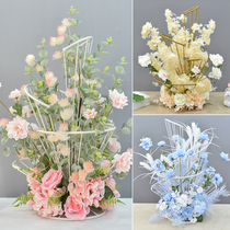 Wedding props wrought iron flower stand hotel wedding master table flower ornaments Road Guide model room KTV bar decoration