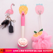 Adhesive hook creative cartoon fruit shape sticky hook cute girl heart strong load-bearing no trace hook dormitory hole-free