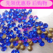Sharp bottom rhinestones Royal blue Dark blue DIY supplementary drills Loose drills Crystal glass drills Special glue for sticking drills