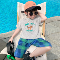 Boys' summer suit Children's clothes Baby's summer suit 2022 new street short-sleeved T-shirt sportswear is handsome