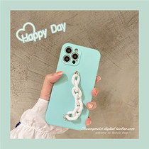 ins light blue milk white chain opporeno5 mobile phone case 5pro hipster r17 Net red r15 women reno liquid silicone 4se anti-drop reno4 3