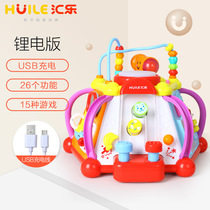 Huile Toys 806 Happy Little World Baby toy table Multi-functional puzzle game table Childrens early education 1-3 years old