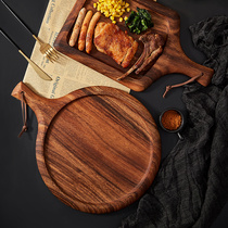 Beginning Solid Wood Steak Board Cutting Bread Tray Whole Wooden Pizza Tray Cutting Fruit Wooden Cutting Board Kitchen Cooking Plate