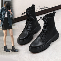 Augustine 2021 New Martin boots female English wind Joker autumn boots short boots ins Net red thin boots