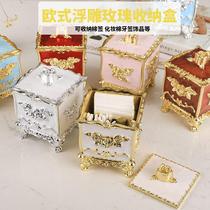 European Style Toothpick Box Home Creative Personality Living Room Net Red Cotton Sign Box Nordic Ins Portable Makeup Cotton Containing Box