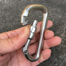 High load-bearing 316 stainless steel carabinetic buckle self-locking quick buckle trailer load-bearing buckle 1kgkg human cargo drop padlock lock