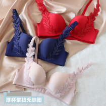 2020 domestic counter three-dimensional embroidery 3D thick unscented steel ring gathers to gather collocation bra W106