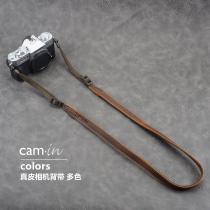 cam-in retro cow leather micro-single-phase machine braces skew cross camera shoulder strap suitable for Leica Sony Fuji