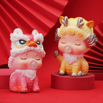 2022 New Year of the Tiger Mascot Childrens piggy bank Boys and Girls anti-fall savings piggy bank piggy bank