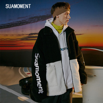 SuaMoment scratches second-generation small claws embroidered lamb down jacket couple cotton clothes