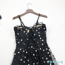 Swimsuit female student thin one-piece dress Super fairy sexy backless chest Conservative belly high waist Korean girl