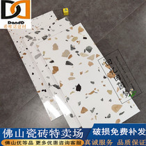 Nordic tiles Color bright terrazzo wall tiles 300x600 kitchen bathroom interior wall tiles Non-slip floor tiles