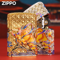 2021 year of the ox new genuine zippo lighter kerosene windproof beast luminous cow filigree enamel color zppo