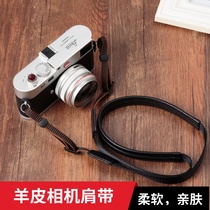 Micro single shoulder strap for Sony Black card rx100A6500A6300 Panasonic genuine leather retro literary decompression strap