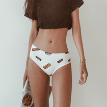 Virtuous Three Graffiti Girl Brief Movement Sexy Unmarks Pants Woman Pure Cotton Girl Cotton Wrap Hip Fitness Triangle Pants