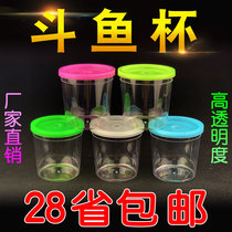 Betta cup Betta box Mini Jellyfish cup Childrens pet box High transparent thickened plastic turtle insect box with lid