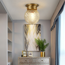 Nordic Brass Hallway Lamp Led Genguan Suction Dome Light Creative Balcony Light Personality Aisle Ins Light Cloakroom Lamps