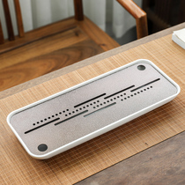 Tea tray Alloy copper sheet Tea table Water storage dry foam tray Small square tea tray Home Brief Dense Amines Water