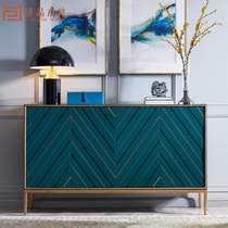 American solid wood light luxury closure is simple after modern foyer partition locker large capacity against wall meal cabinet