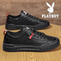 Floral Playboy mens shoes 2022 new small white shoes mens wave shoes One foot pedal casual leather shoes trendy summer breathable