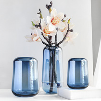 Modern high-grade electroplating mirror modern transparent glass vase combination flower room flower arrangement board room home furnishings