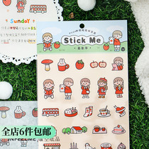 Cute PVC Bracelet Sticker Life This Little Thing Little Fresher Characters Salt Tether Hand Ledger and Paper stickers DIY Decorations
