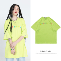 Sweet and spicy wind top ins spring T-shirt women loose oversize matcha short sleeve female fat mm fried street size design sense