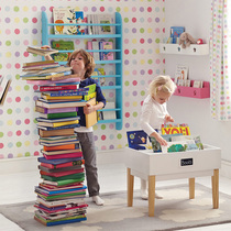 Childrens bookshelf simple small bookcase floating window picture book rack baby home display rack Nordic storage cabinet