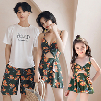Korean ins style one-piece swimsuit female fashion parent-child swimsuit mother and daughter new parent-child girl family of four parent-child