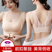 Sports non-trace vest-style tamper-free underwear womens upper support anti-sagging gathering beauty back bra