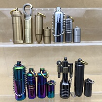 New Dolphin mini lighter personality keychain creative pendant Outdoor portable plus kerosene gold and silver black send men