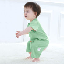 Baby jumpsuit summer toddler male thin summer baby Summer short sleeve female baby Summer Open clothes breathable