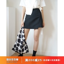 OYANXI homemade summer Korean version of irregular solid color anti-gown skirt high waist slim A short half skirt