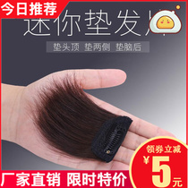 Hair piece Female short hair pad Hair root thickening on both sides of the head fluffy pad incognito invisible cover white hair Real hair piece
