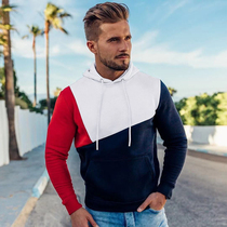 Mens Hoodies Sweatshirt 2020 Streetwear Patchwork Hoody Pull