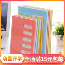 B5 A5 coil book color spiral book thick flip flip PP office notepad stationery notebook