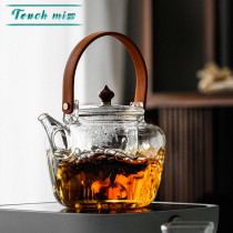 Touch Miss glass cooking teapot steamed tea boiler thickened electric pottery stove heat-resistant lifting beam Kettle tea water separation