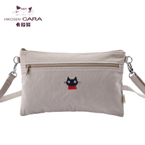 HIKOSEN caramel cat canvas shoulder bag leisure original travel female Japanese cat cute bag