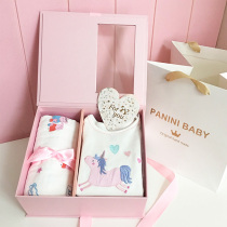Newborn baby gift box pure cotton clothes Princess dress dresses for men and women Baby newborn full moon gift summer autumn gift