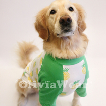 Fresh Hawaiian OliviaWear large dog thin clothes Cotton Golden retriever pet big dog T-shirt New