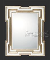 European and American luxury entrance art creative decorative mirror Simple bathroom mirror Wash mirror Square dressing makeup mirror custom