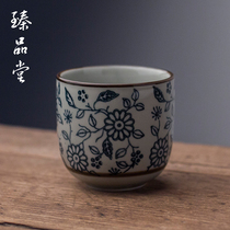 Blue and white porcelain master cup Large kung fu tea cup Antique tea bowl Ceramic Kung Fu tea set Teacup Japanese single cup