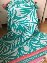 Multifunction Air Conditioning Blanket Clog Blanket Pure Cotton Cotton Cloth Flow Su Casual Blanket Color Weave Jacquard Art Fresh Tablecloaf Bamboo Leaf Greens Green