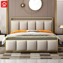 Modern Iron Art Bed Creativity Nordic Light Extravaganza Net Red Bed Brief Princess Home Bedroom Personality Soft Bunk Bed