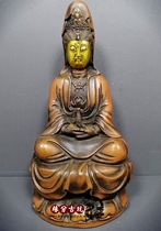 Guanyin Buddha statue home living room placement pure copper Guanyin Bodhisattva net bottle Guanyin Bodhisattva